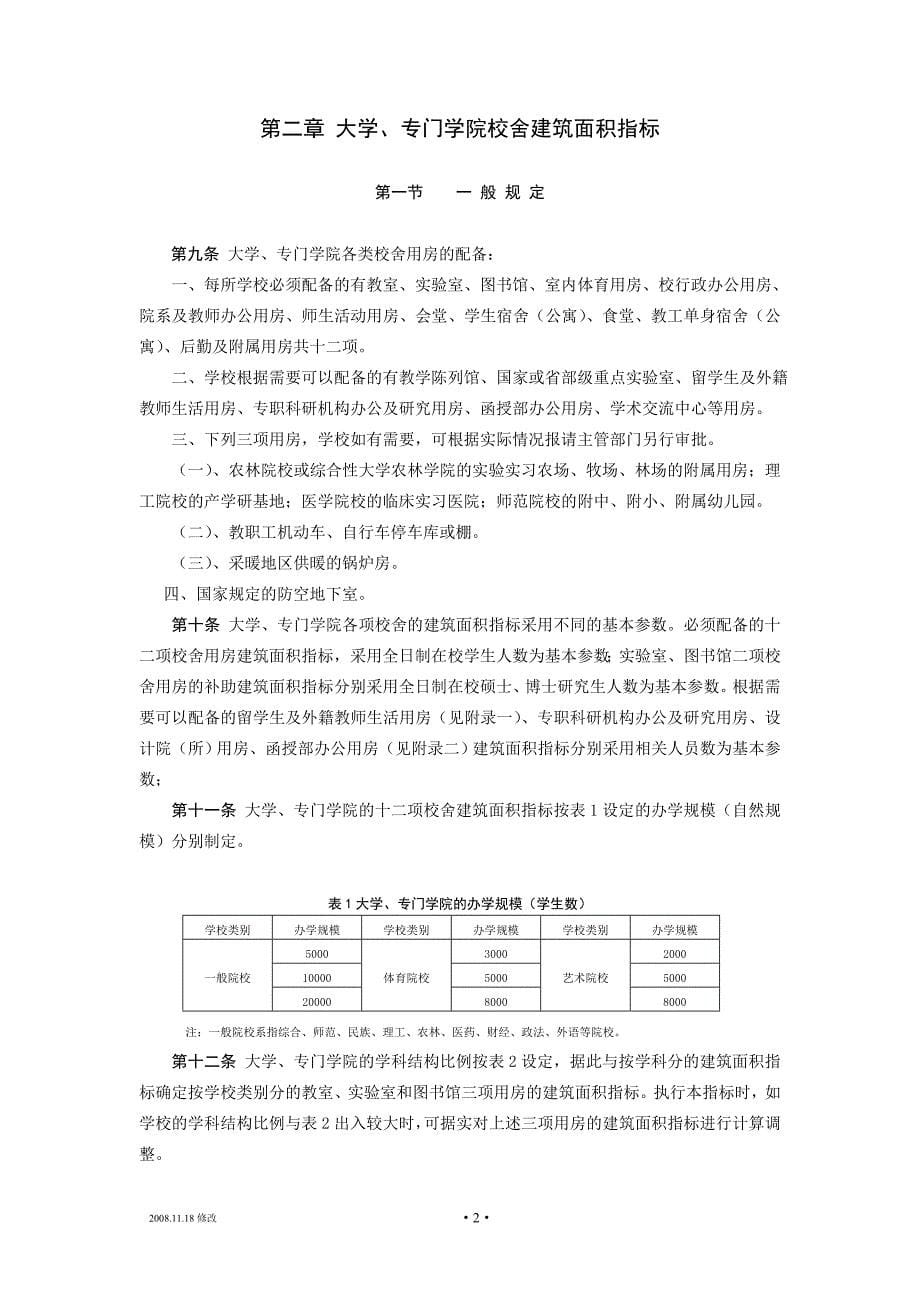 {教育管理}某某某报批稿普通高等学校建筑面积指标._第5页