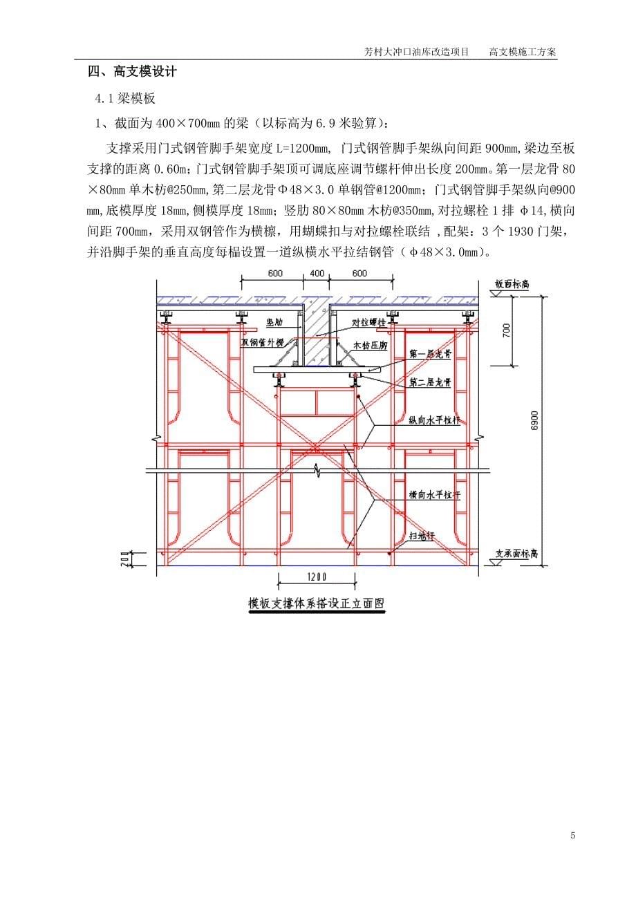 {营销方案}某某某芳村油库高支模施工方案_第5页