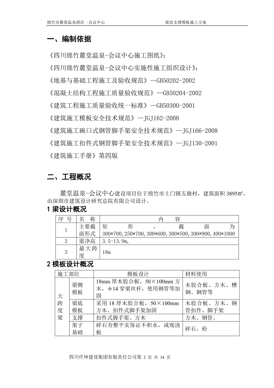 {营销方案}高大梁模板支撑施工方案王_第2页