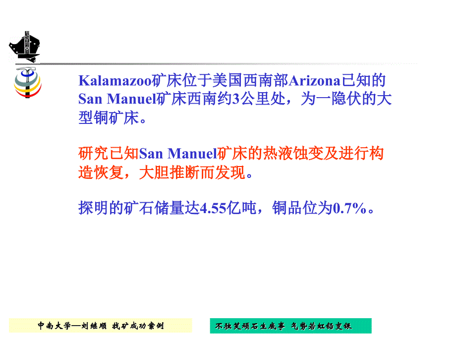 高级矿床学找矿案例Kalamazoo矿床课件研究报告_第3页