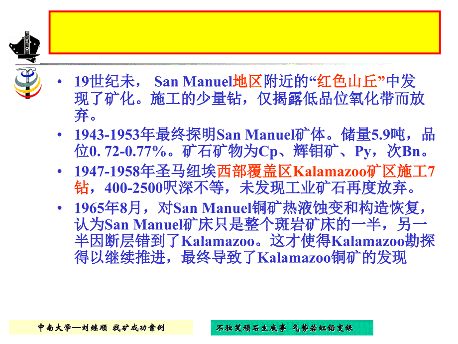 高级矿床学找矿案例Kalamazoo矿床课件研究报告_第4页