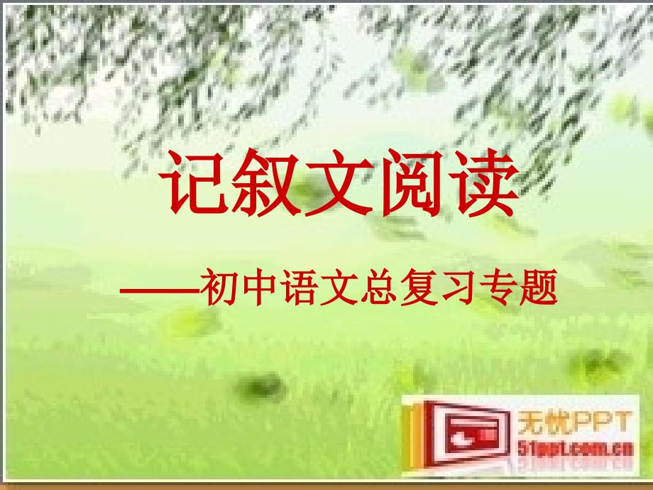 记叙文阅读――初中语文总复习专题ppt课件_第1页