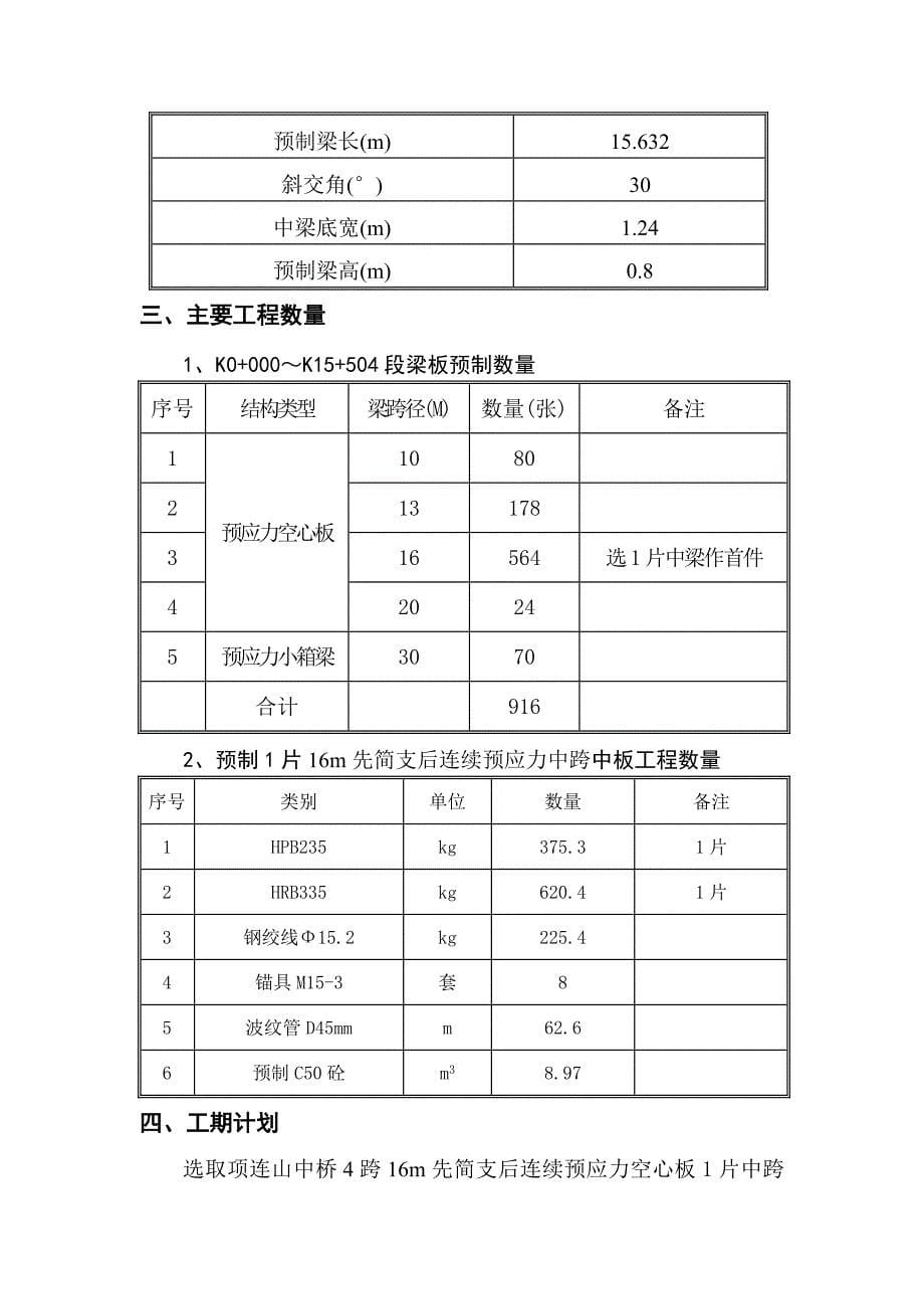 {营销方案}预制预应力空心板施工方案首件次修改_第5页