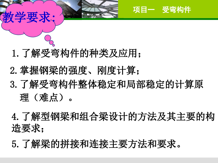 单元三项目一受弯构件钢梁讲课教案_第2页