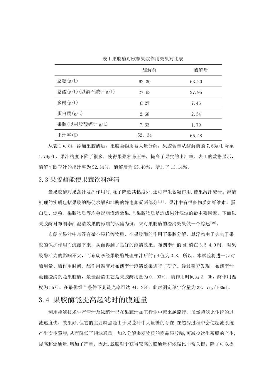 果胶酶在果蔬汁饮料生产中的应用.doc_第4页