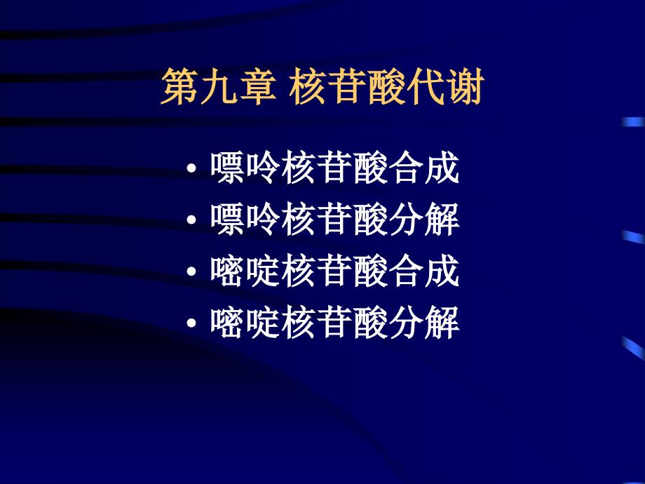 九章核苷酸代谢说课讲解_第1页