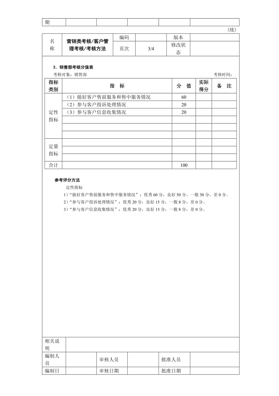 {客户管理}客户管理考核考核办法_第3页