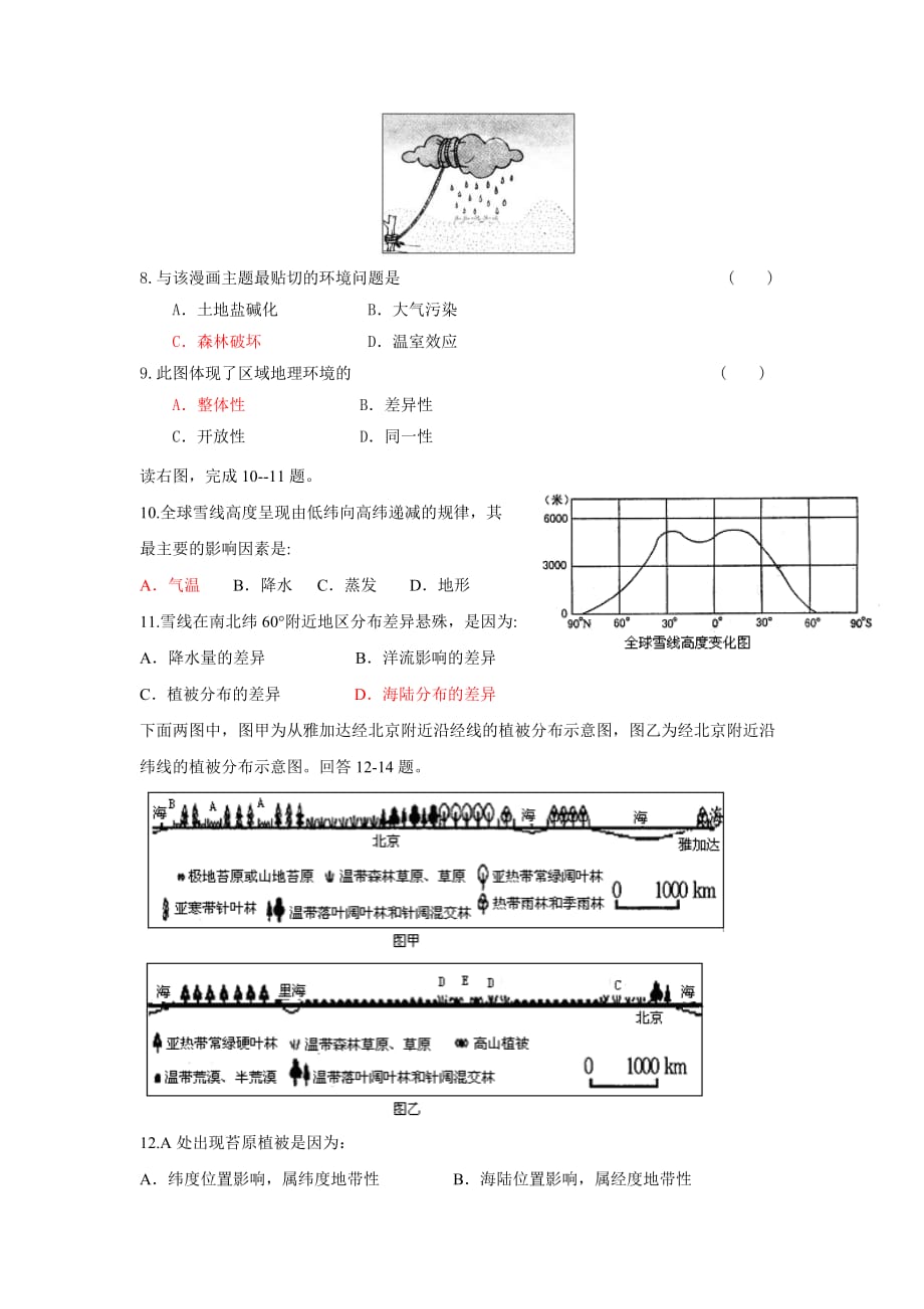 环境管理地表形态的塑造和自然地理环境的整体性与差异性精品_第3页