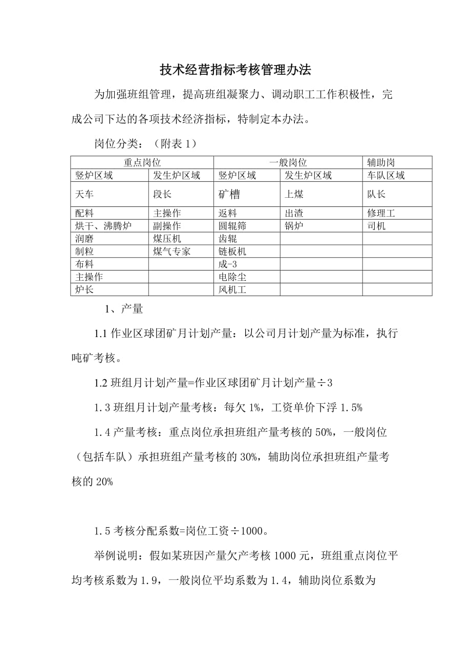 人力资源绩效考核技术指标分解及挂靠考核_第1页