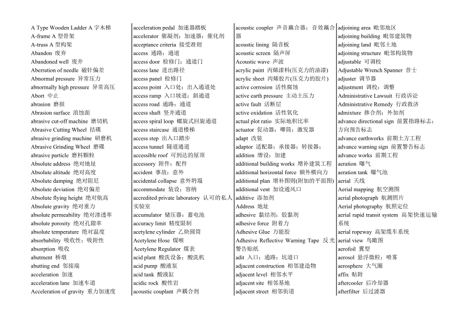 建筑专业词典.doc_第1页