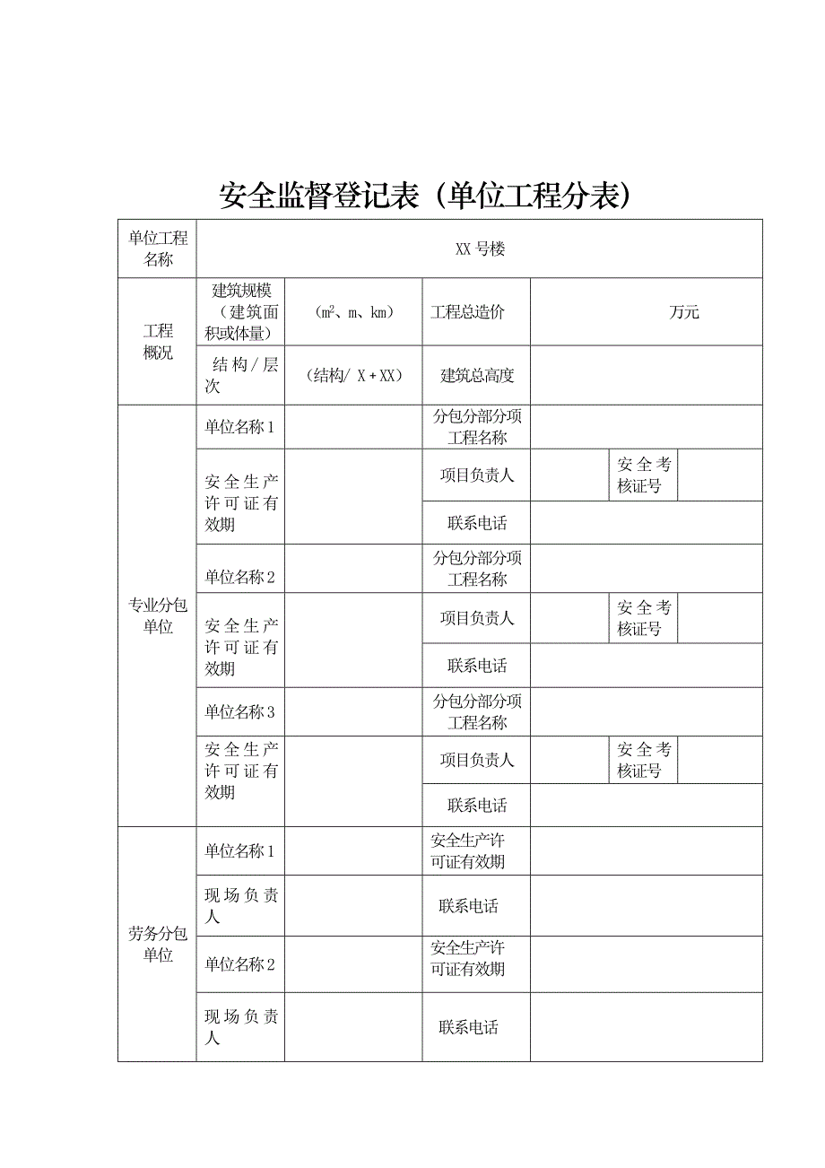 {绩效管理表格}施工单位用表范本._第2页