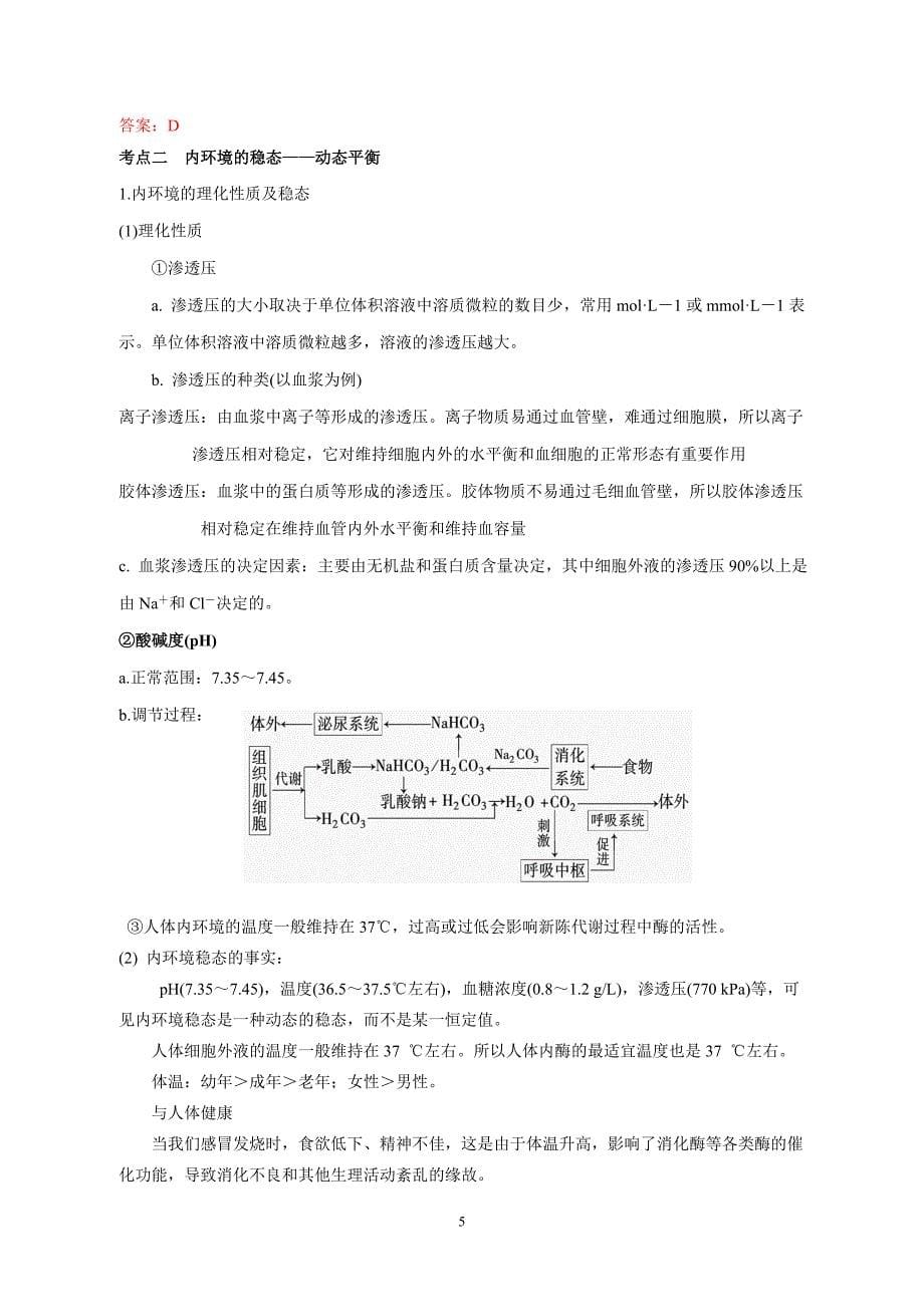 环境管理人体内环境与稳态老师精品_第5页