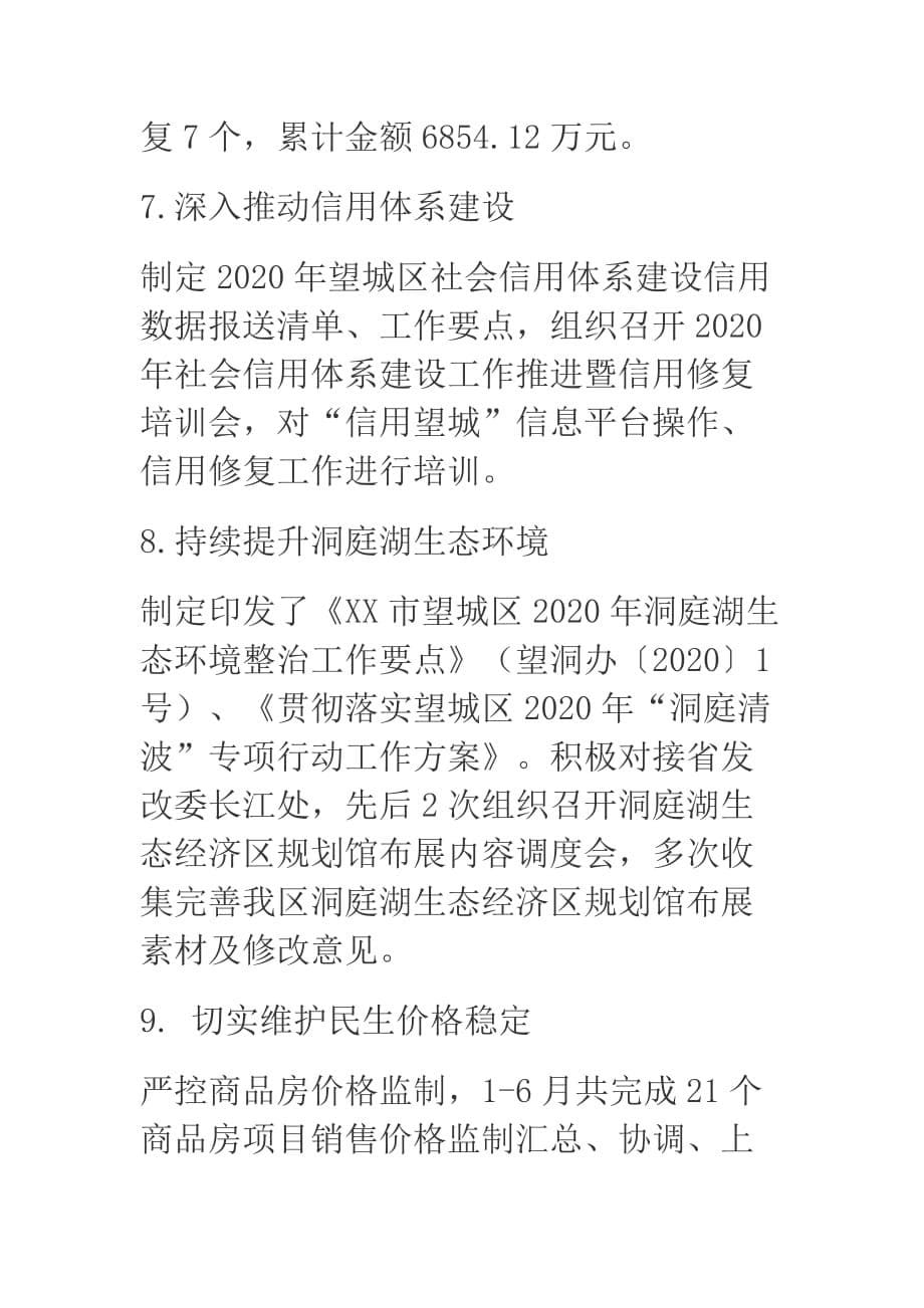 区发改局2020年上半年工作总结及下半年工作计划_第5页