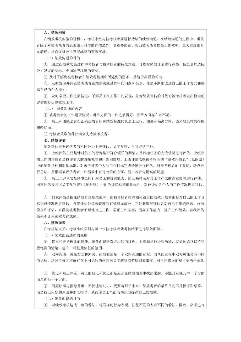 绩效管理方案绩效考核方案公关人员篇精品_第5页