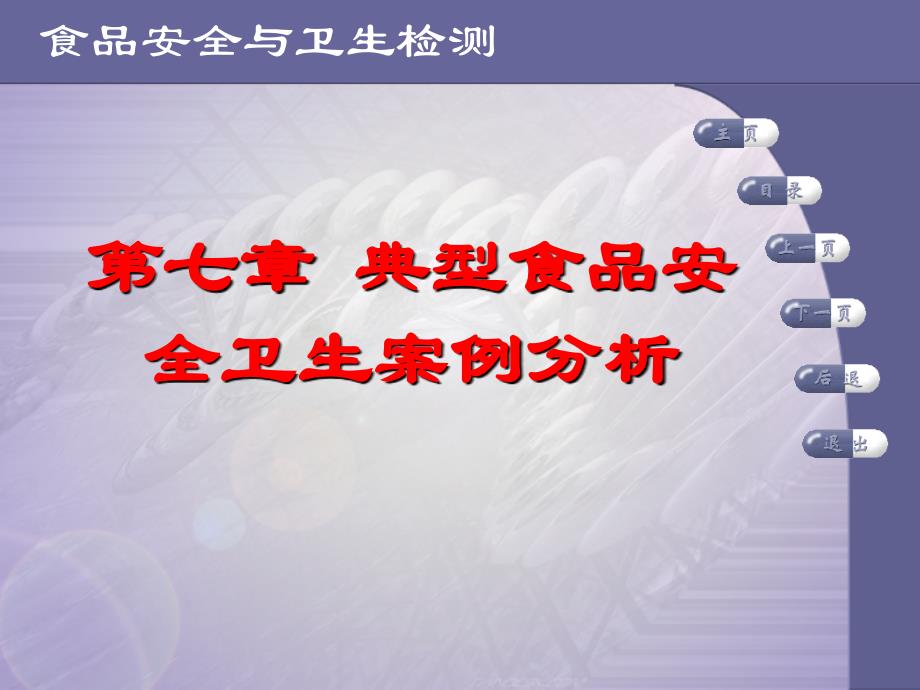 七章节典型食品安全卫生案例分析培训课件_第1页