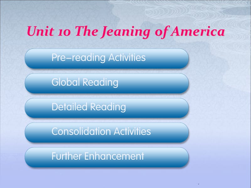 Unit 10 The Jeaning of America综合教程二_第1页