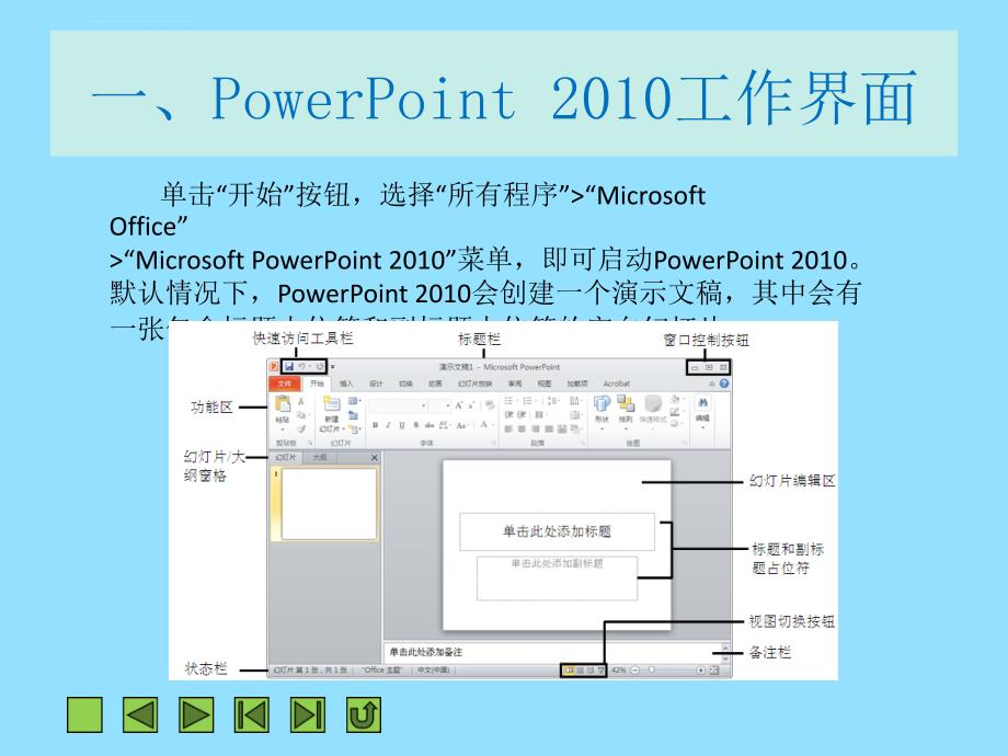 项目十六 使用PowerPoint 2010制作演示文稿课件_第4页