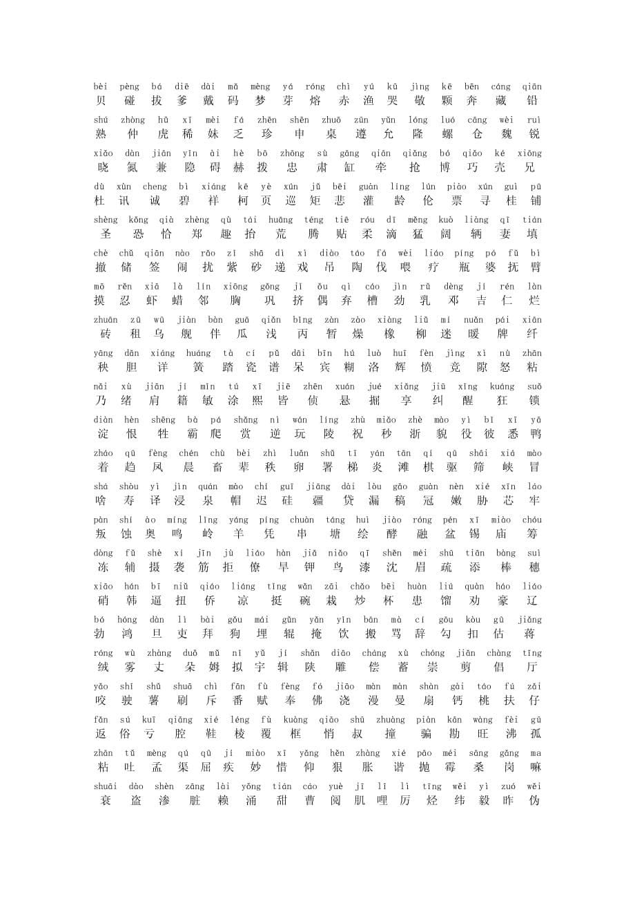 3000个常用汉字(拼音).pdf_第5页