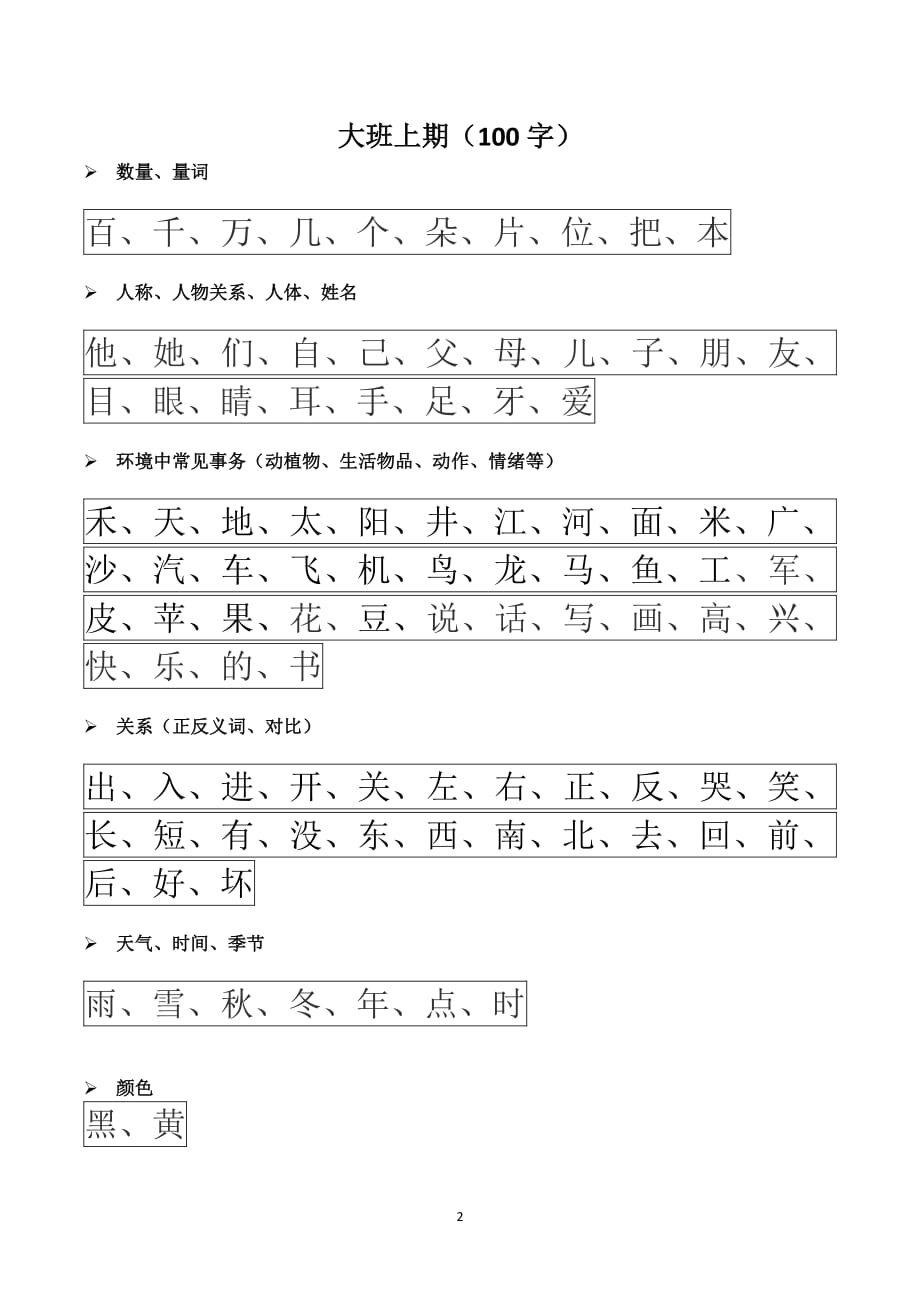幼小衔接汉字整理幼儿园（7.17）.pdf_第2页