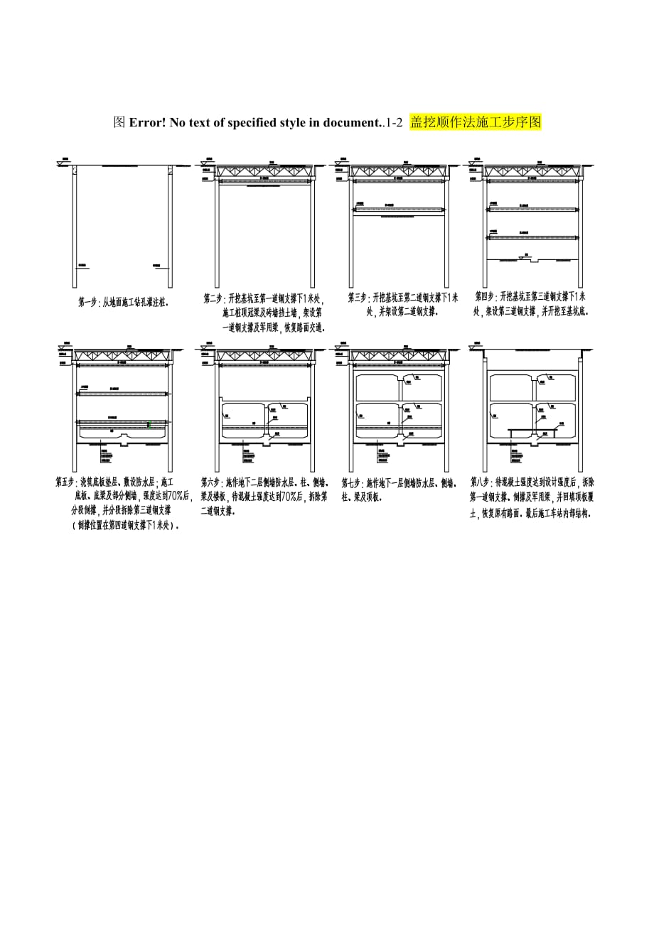 盖挖顺作法施工步序图.doc_第1页