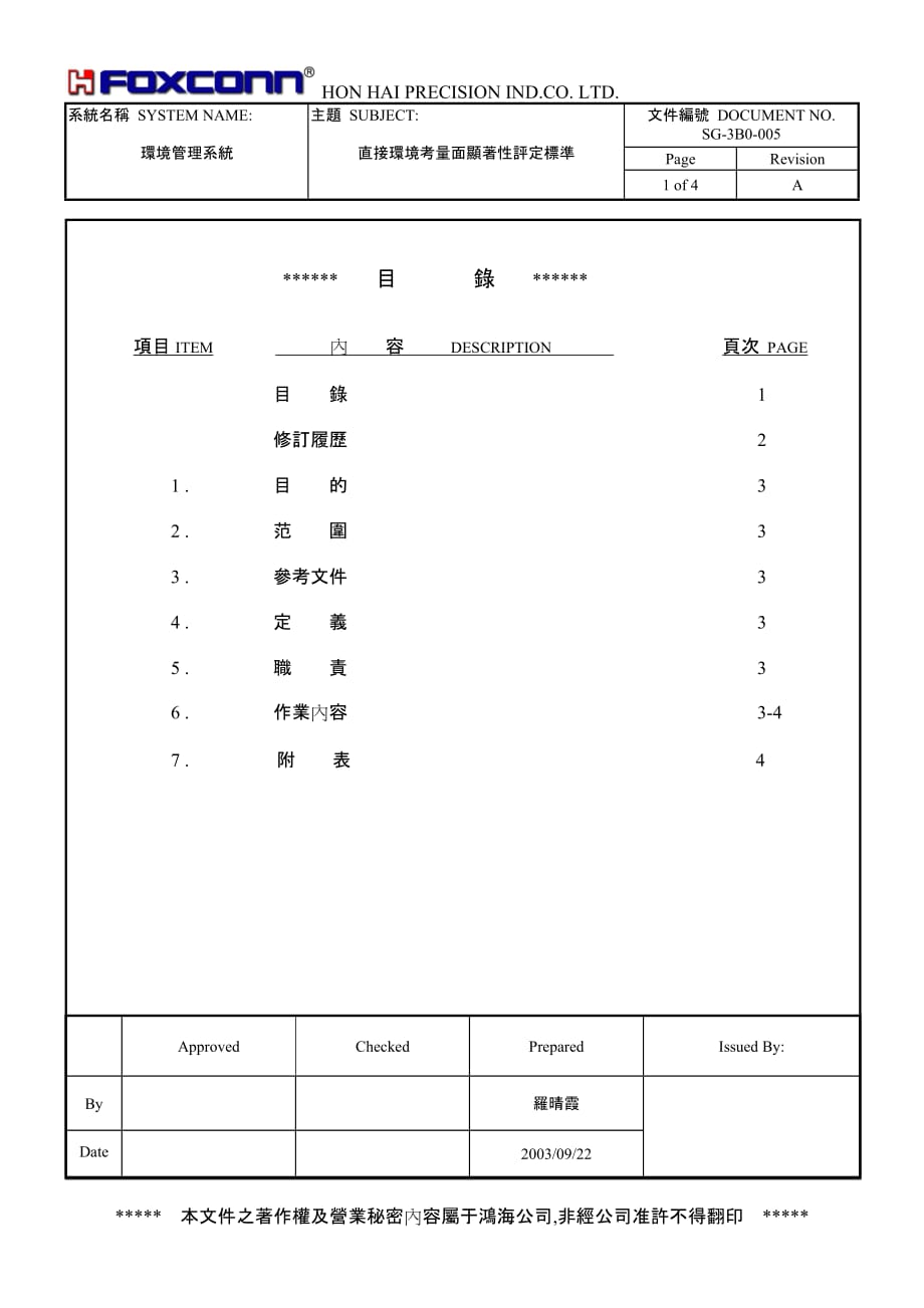 环境管理直接环境考量面显着性评定标准精品_第1页