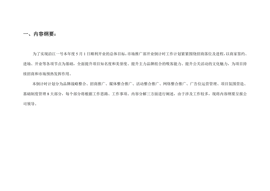 工作计划沿江号开业推广倒计时工作计划精品_第2页