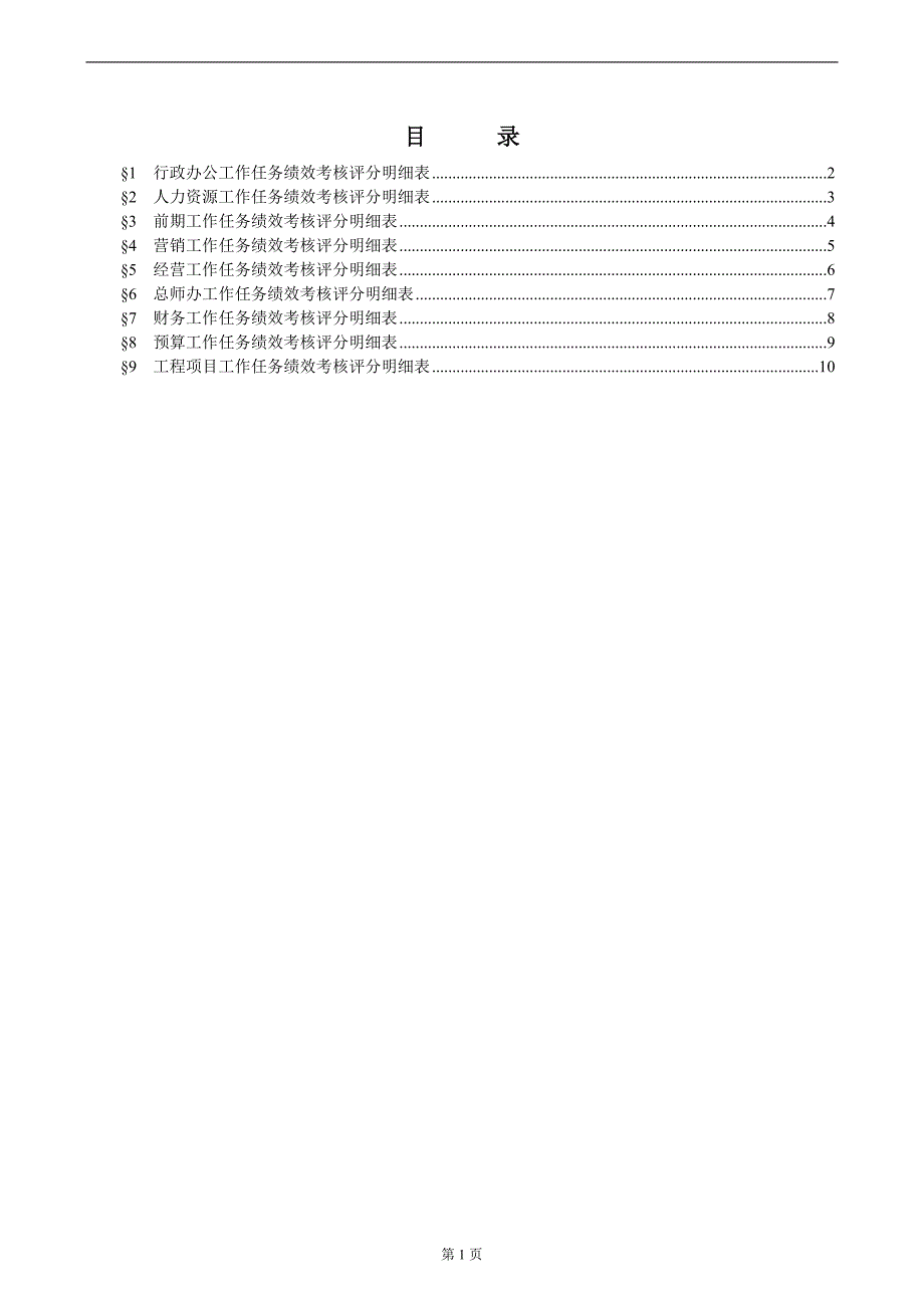 绩效管理表格浙江众安副总经理任务绩效评分明细表精品_第2页