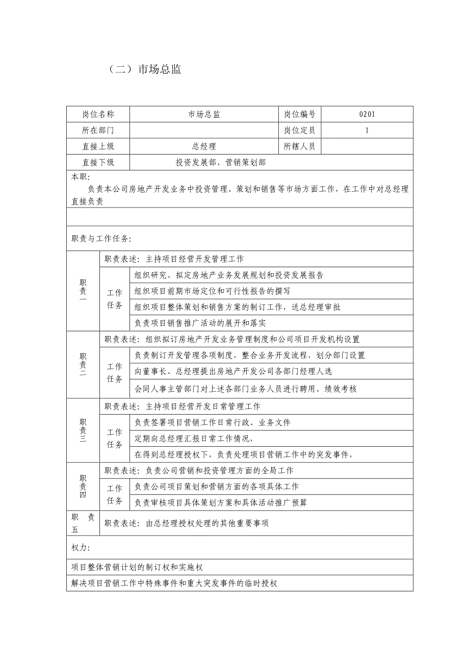 人力资源岗位职责岗位说明书_第3页