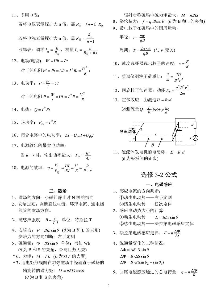 高中物理必修+选修全套公式（7.17）.pdf_第5页