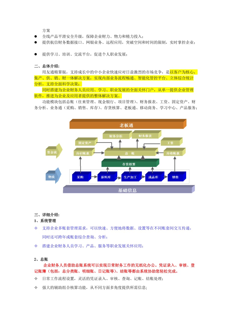 产品管理产品规划T3用友通产品介绍_第2页