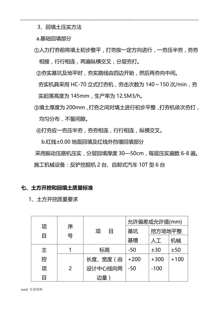 土方开挖回填专项建筑施工组织设计_第5页