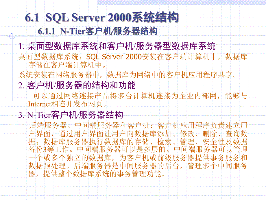 第6章 SQL Server 2000关系数据库管理系统课件_第3页