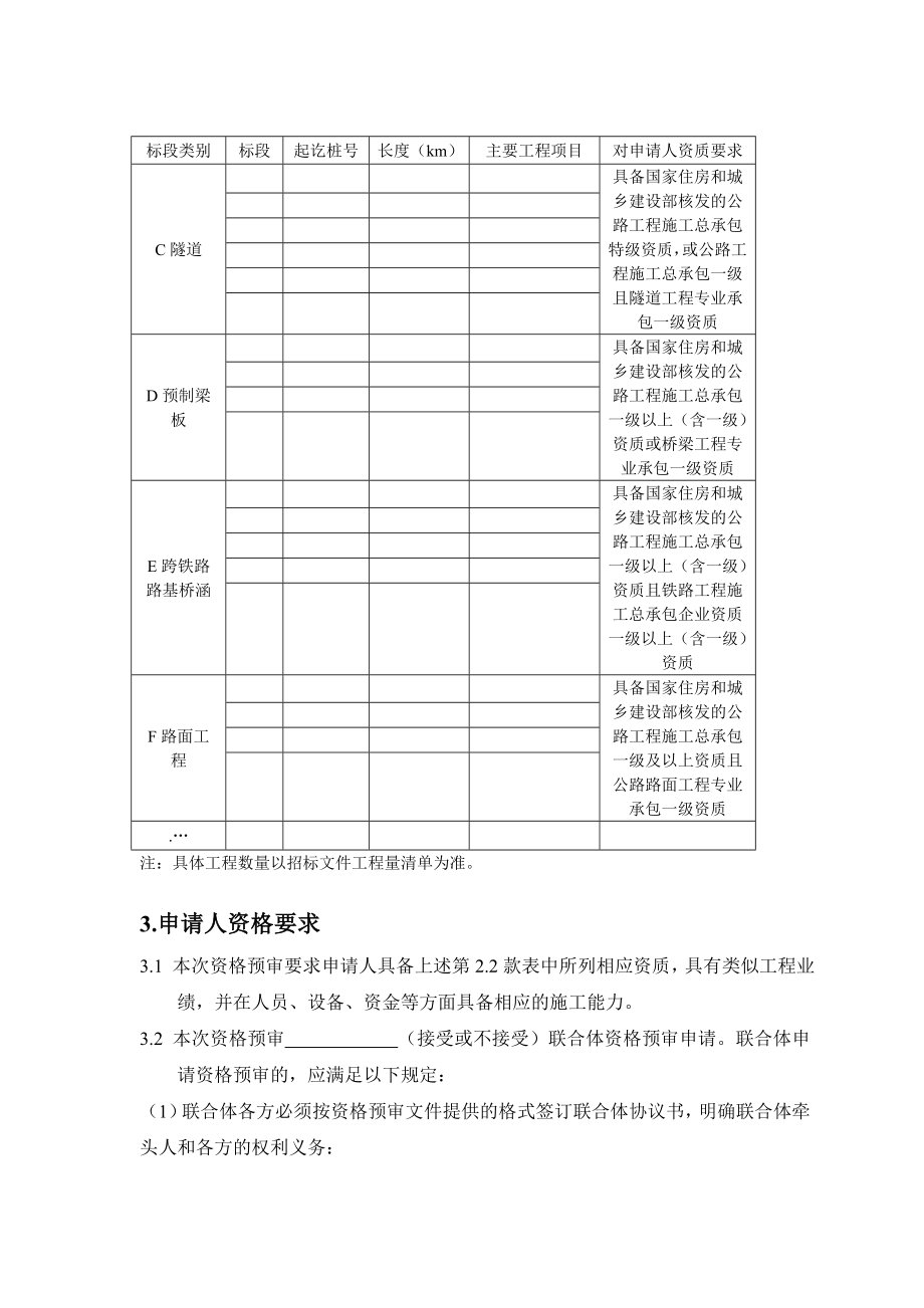 标书投标公路工程施工招标资格预审文件及施工招标范本_第4页