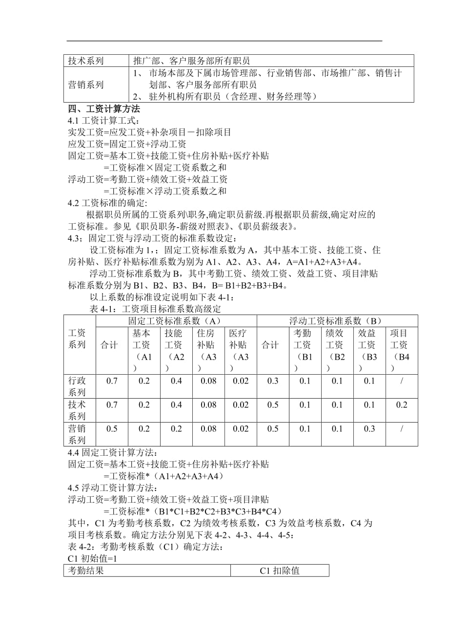 人力资源薪酬管理某著名公司企业薪酬制度_第2页