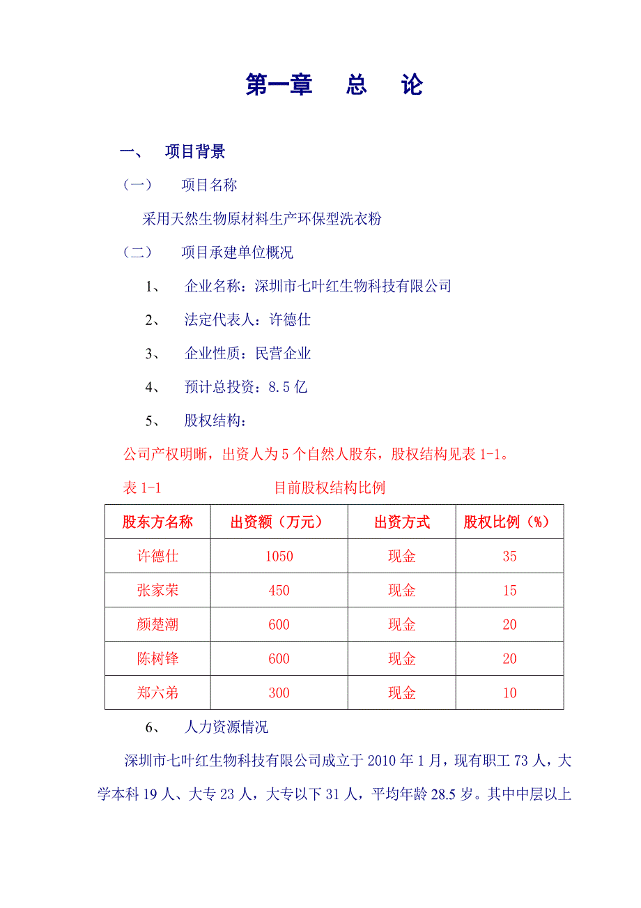 可行性报告我写的给发改委七叶红可行性报告1_第4页