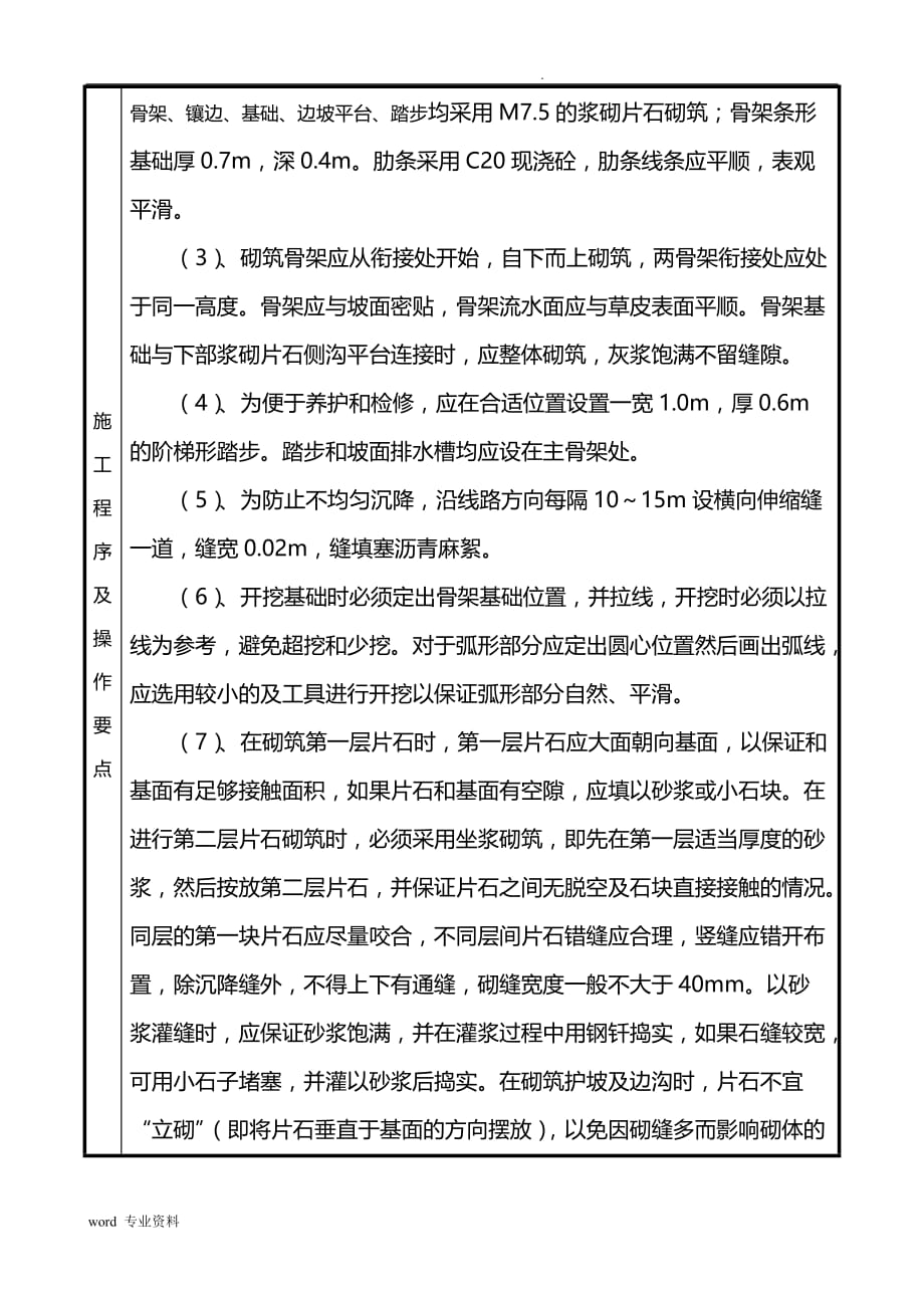 拱形骨架护坡技术交底大全(修改)_第4页