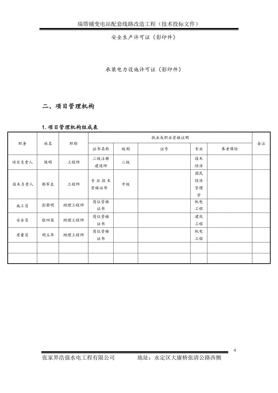 标书投标变电站配套线路改造工程技术投标文件_第5页