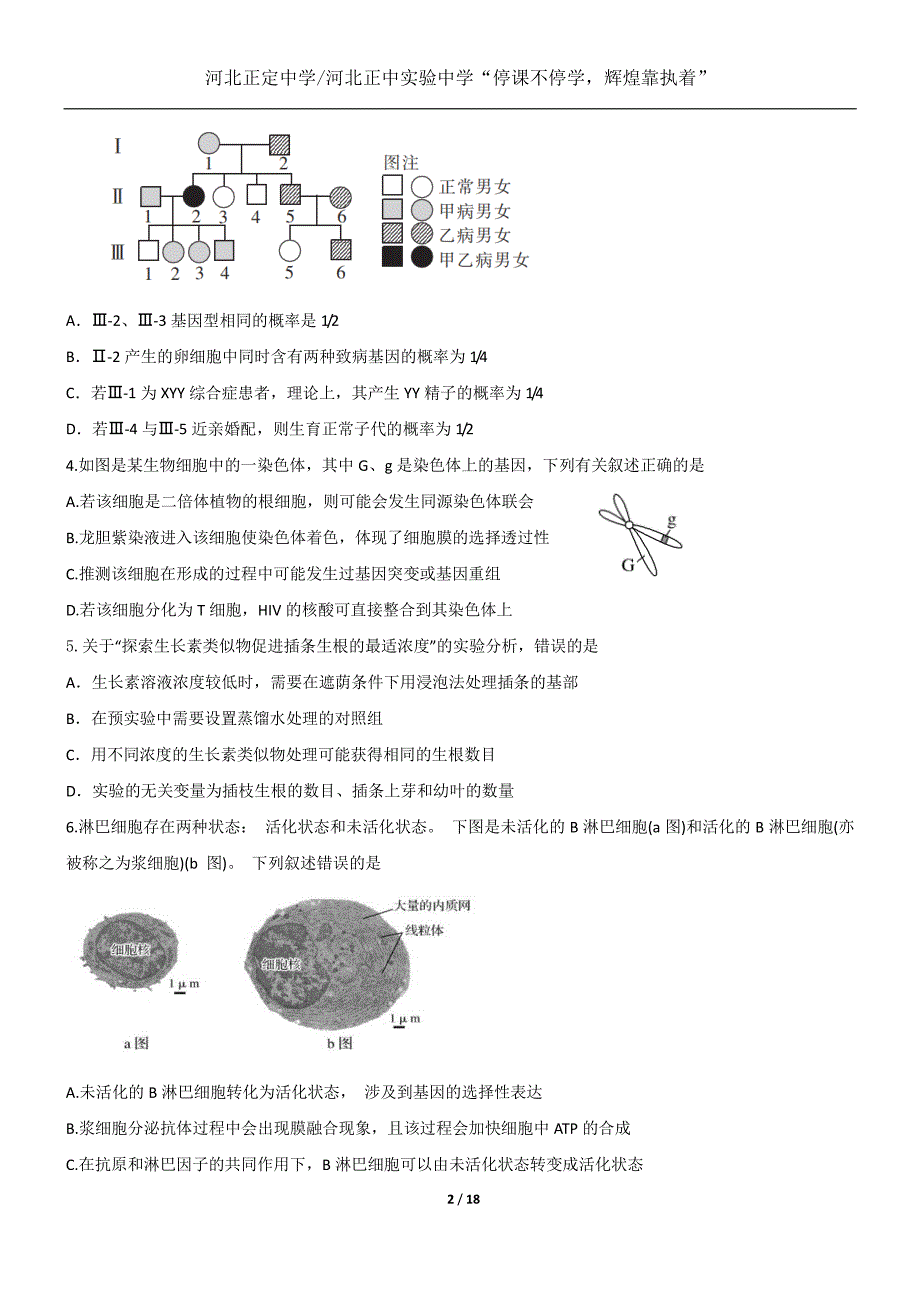 3.31理科综合第三次阶段质量检测试题_第2页