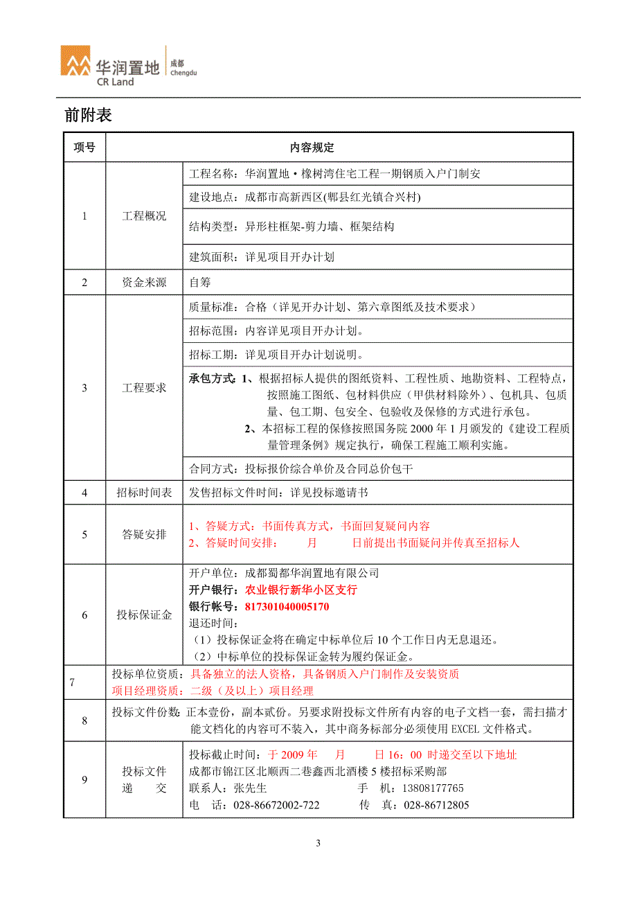 标书投标入户门制安工程招标文件_第3页