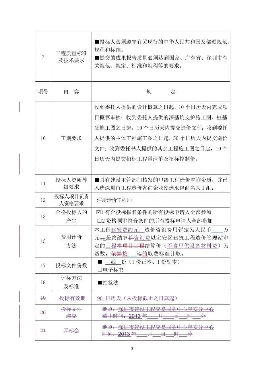 标书投标某建设工程造价咨询招标文件_第5页