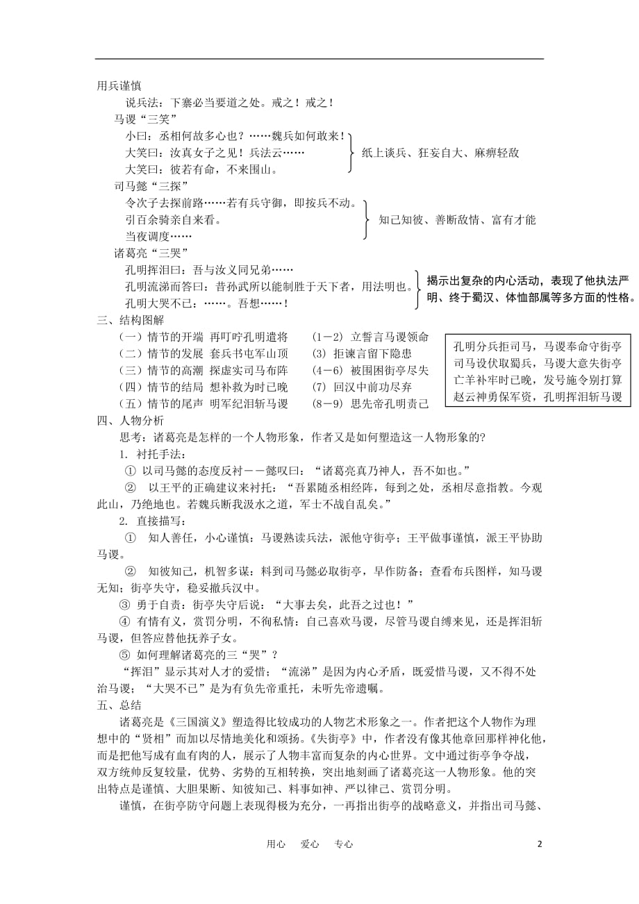 高中语文《失街亭》教案 人教版第四册.doc_第2页