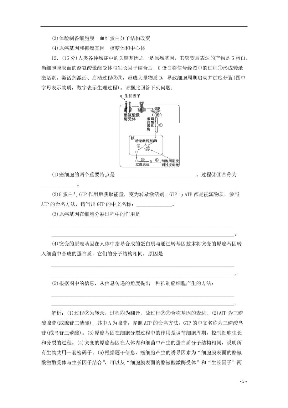 高一生物《分子与细胞》习题专练（58）课标版.doc_第5页