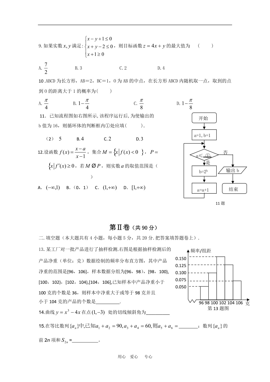 海南省洋浦中学2010届高三数学第6次月考（文）新人教版【会员独享】.doc_第2页