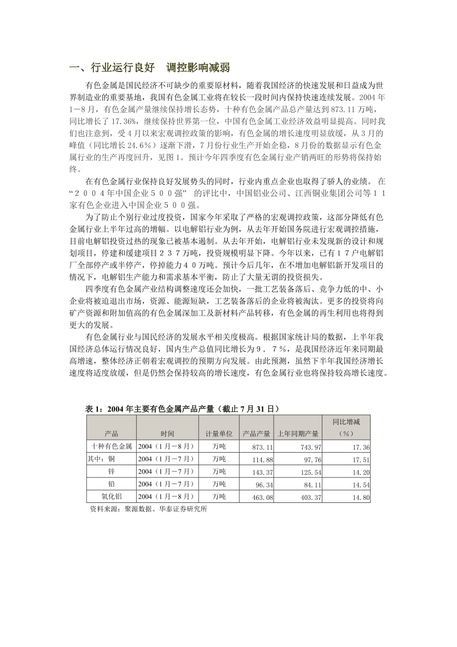 行业分析报告有色金属行业的分析报告_第2页