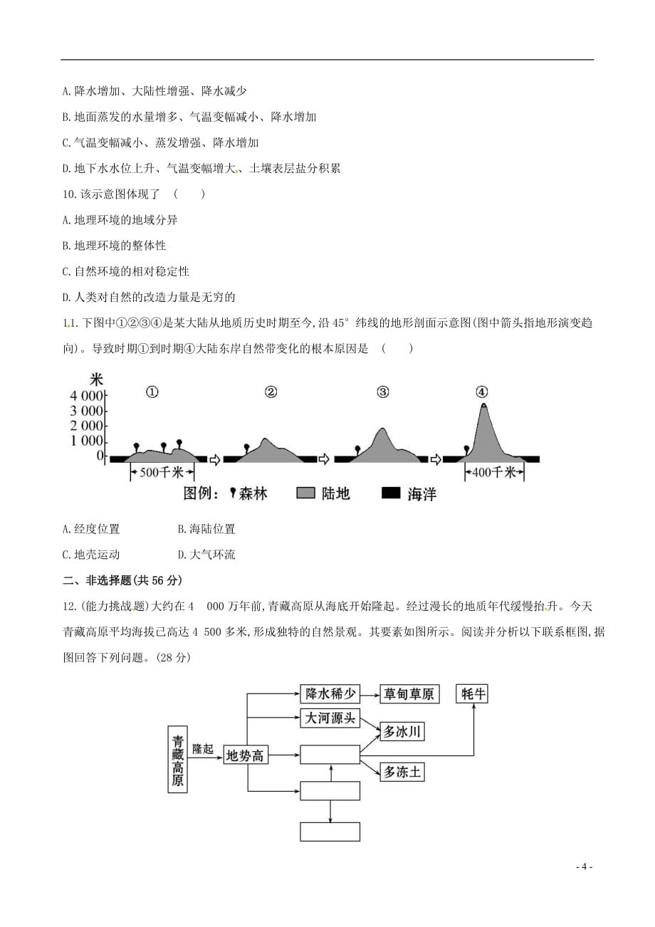 【世纪金榜】2014高考地理总复习 课时提升作业(十一) 自然地理 第三单元 第二讲 新人教版.doc_第4页