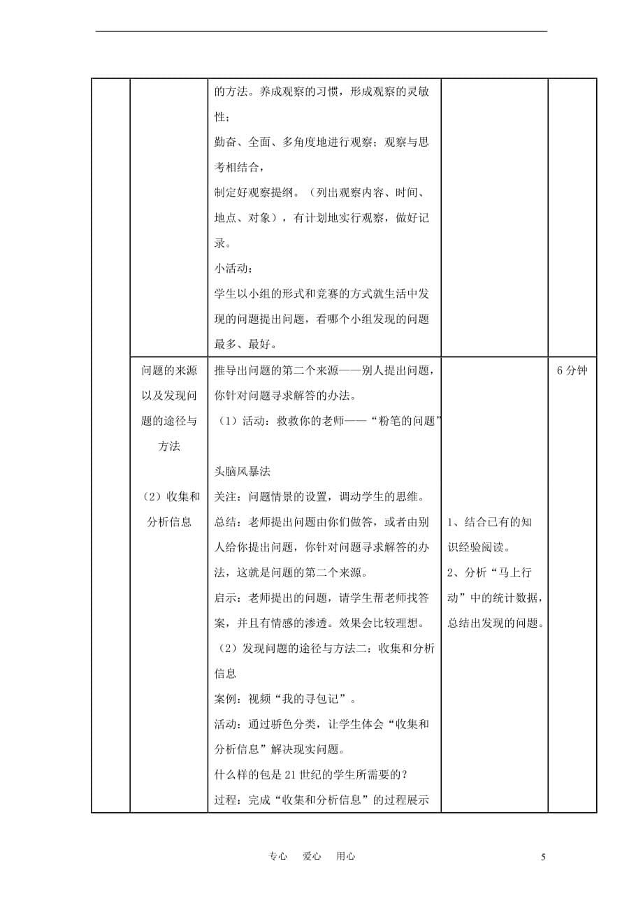 高中通用技术 “问题的发现”教学设计 苏教版必修1.doc_第5页