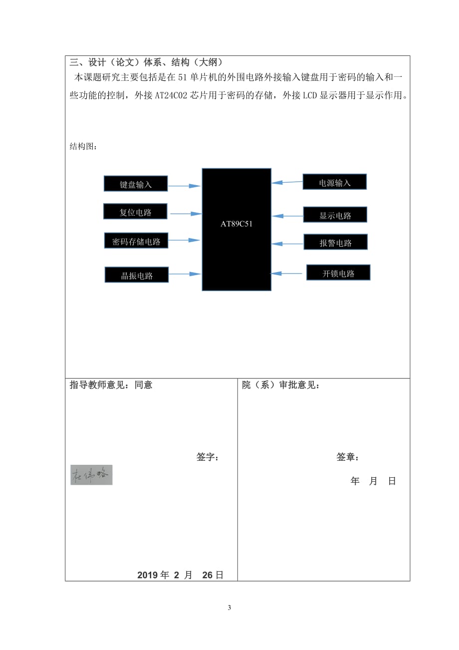 基于多种通信方式的密码锁系统设计开题报告_第3页