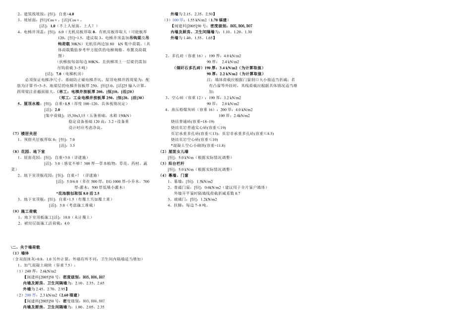 05-结构设计荷载取值的归纳和总结.doc_第2页