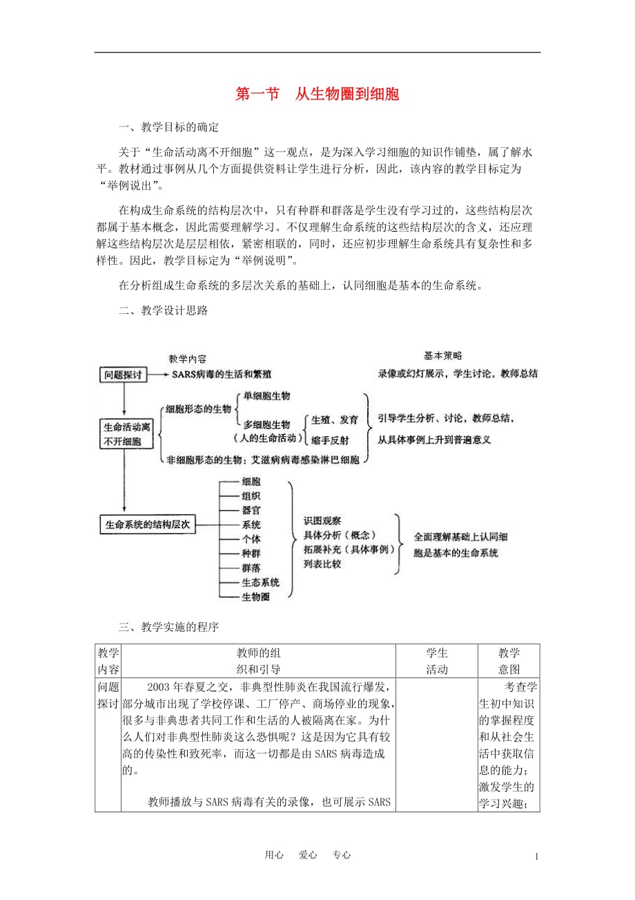 高中生物《从生物圈到细胞》教案15 新人教版必修1.doc_第1页