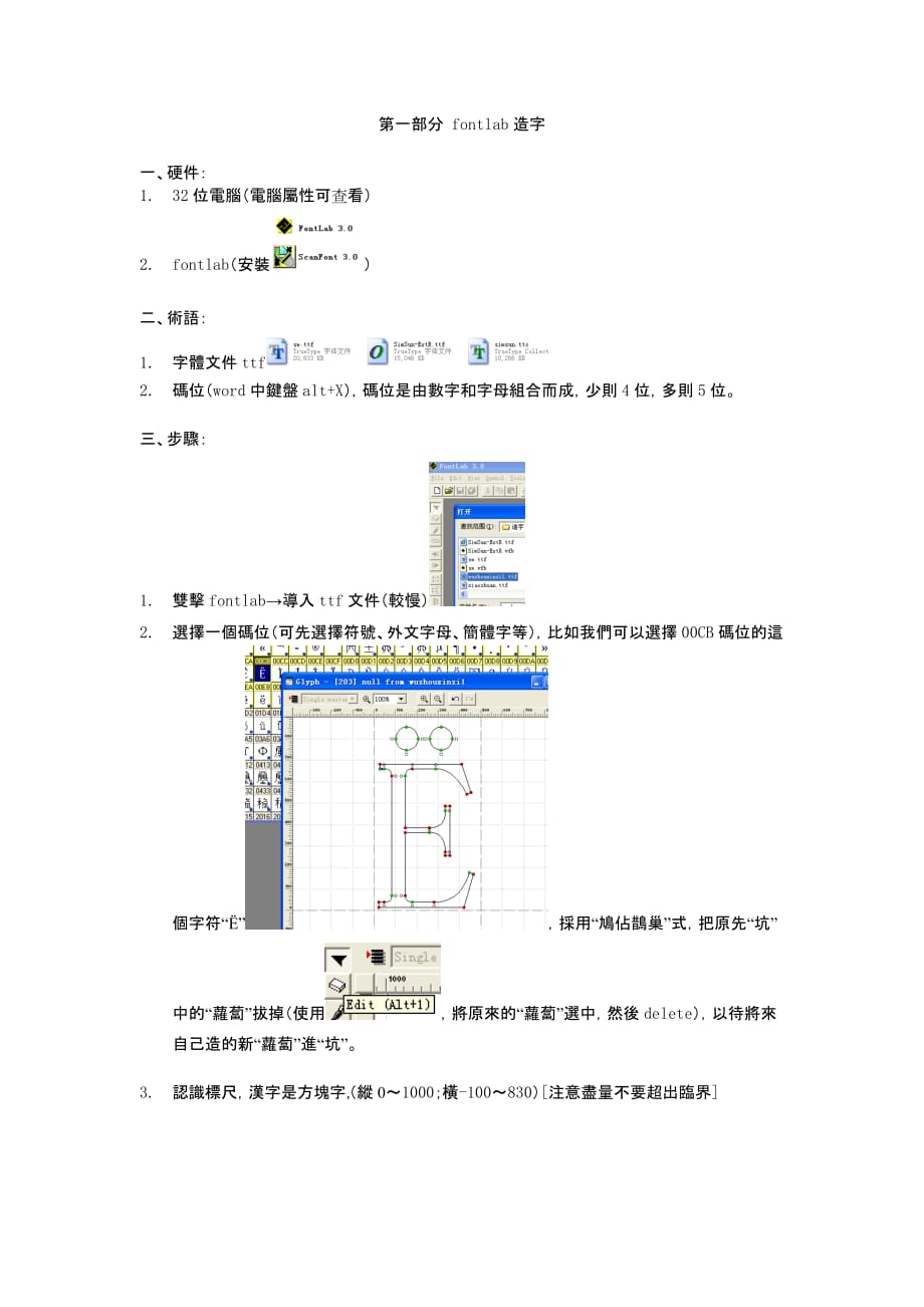 Fontlab造字教程(图文详解完全版).doc_第1页